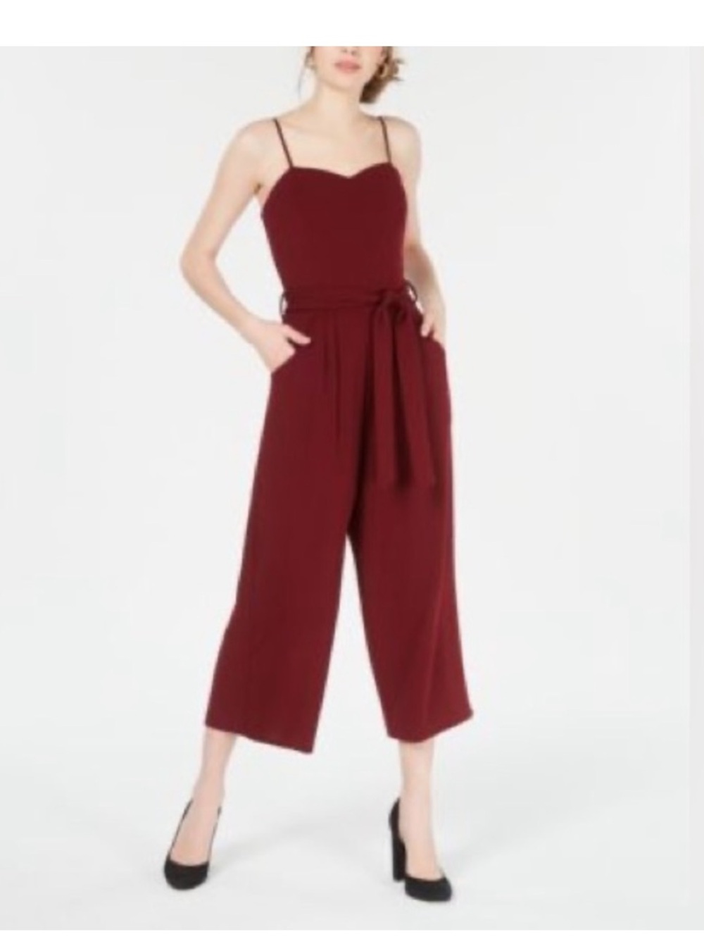 Dry Goods - Emerald Sundae (ACTUALLY RED) Wide-Leg Jumpsuit - Size Small